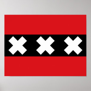 Póster Flag of Amsterdam