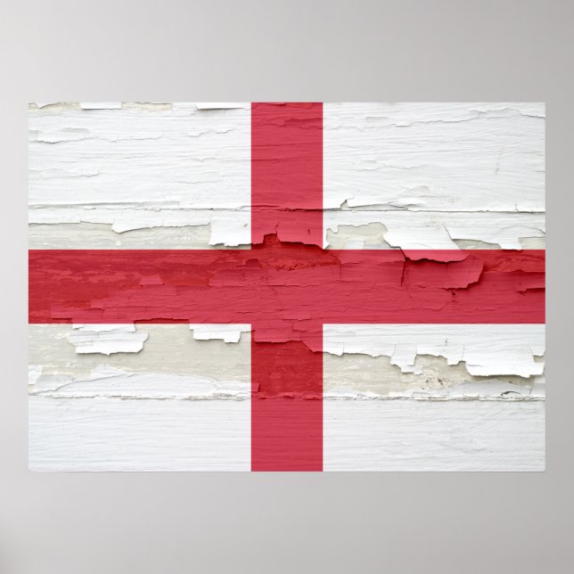 Póster Flag of England Weathered (Frente)
