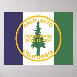 Poster Flag of Palo Alto, California