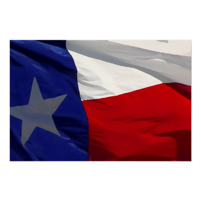 Póster Flag of Texas Pop Art (Frente)