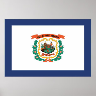 Poster Flag of West Virginia, EUA