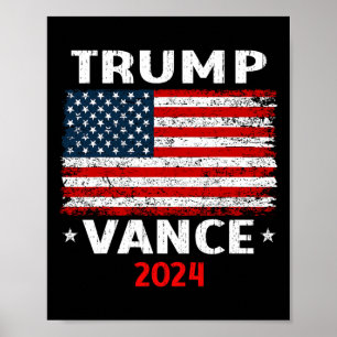Poster Flag Trump Vance 2024 Vp Vice-Presidente