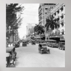 Póster Flagler Rua, Miami, 1926