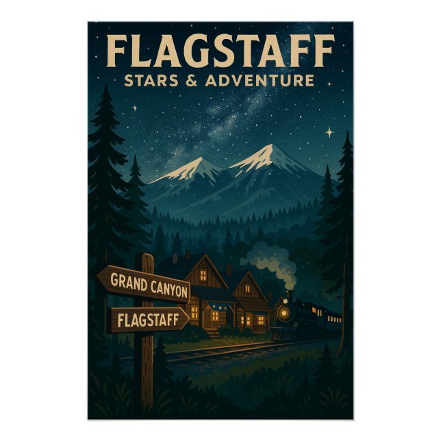 Póster Flagstaff - Gateway para o Grand Canyon (Frente)