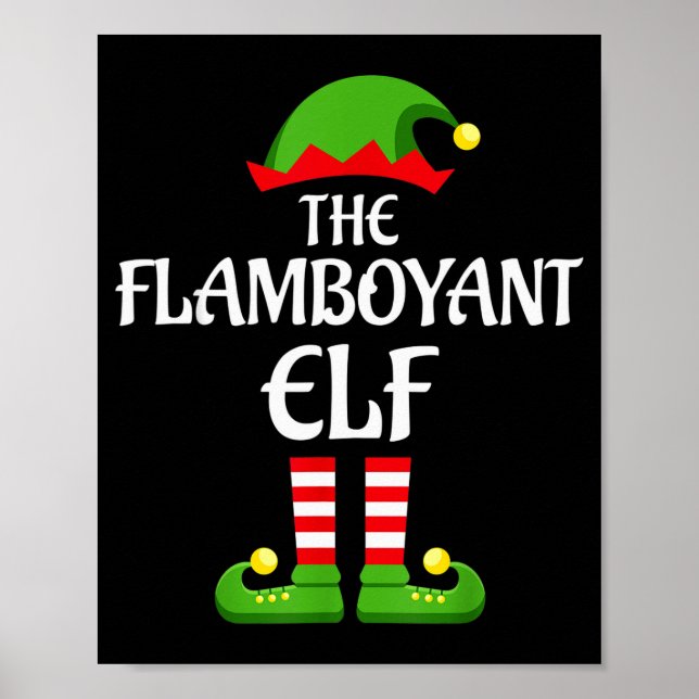 Poster Flamboyant Elf Family Matching Group Christmas  (Frente)