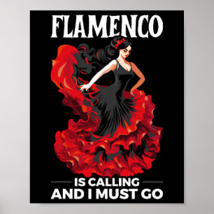 Poster Flamenco Dançando Espanha de Dançarino Espanhol Fl