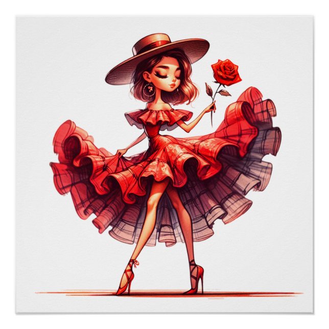 Póster Flamenco Dancer (Frente)