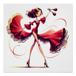 Póster Flamenco Dancer