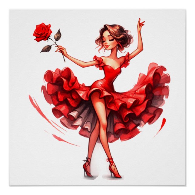 Póster Flamenco Dancer (Frente)