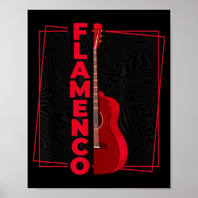 Poster Flamenco _ Guitarra de Dança Espanhola _ Flamenco  (Frente)