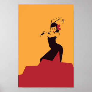 Póster Flamenco lapidado de Сhiseled