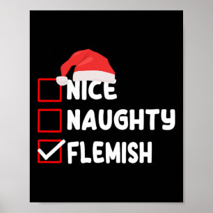Poster Flamenga Fora de Natal Engraçado Flandres Xmas San