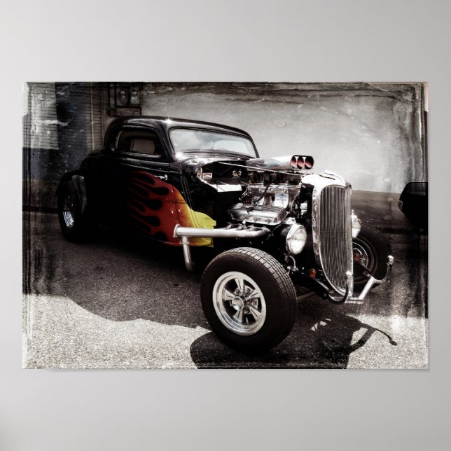 Poster Flames Hot Rod (Frente)