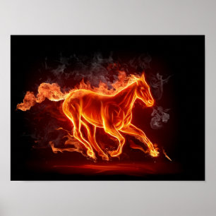 Poster Flaming Horse