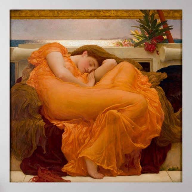 Poster Flaming June - Frederic Lord Leighton (Frente)