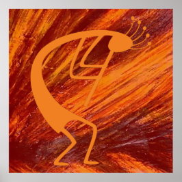 Póster Flaming Kokopelli