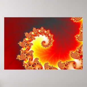 Póster Flaming Tentacle - Arte Fractal