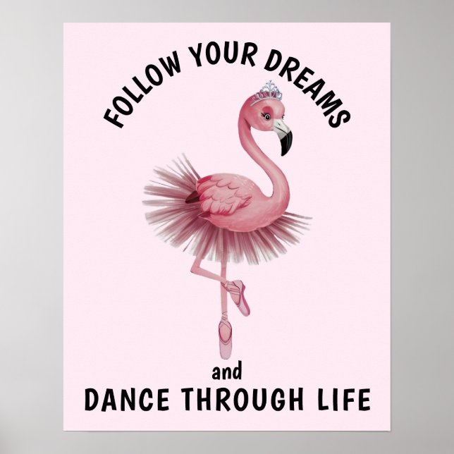 Poster Flamingo Balé Dancer (Frente)