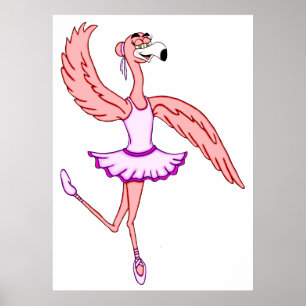 Poster Flamingo Ballerina