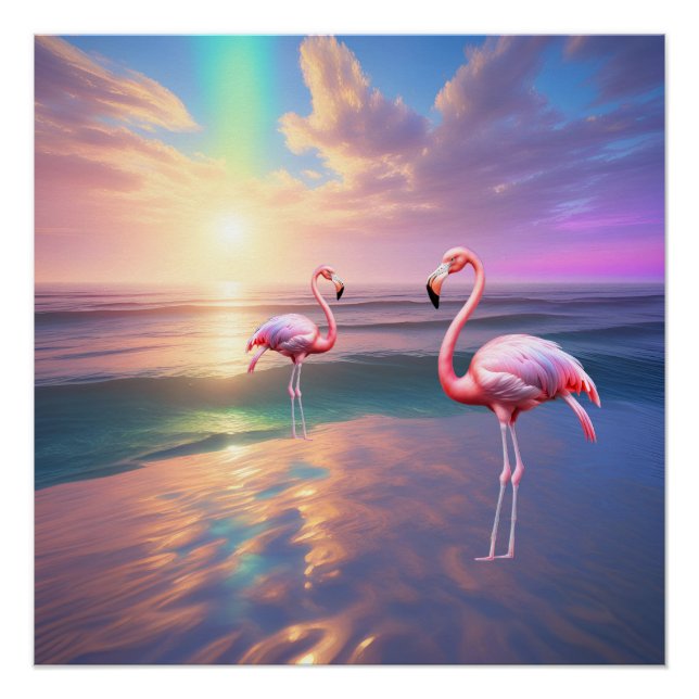 Póster Flamingo Beach (Frente)