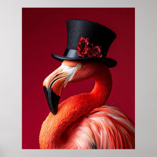 Poster Flamingo com Cartola