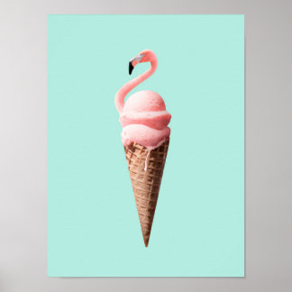 POSTER FLAMINGO CONE