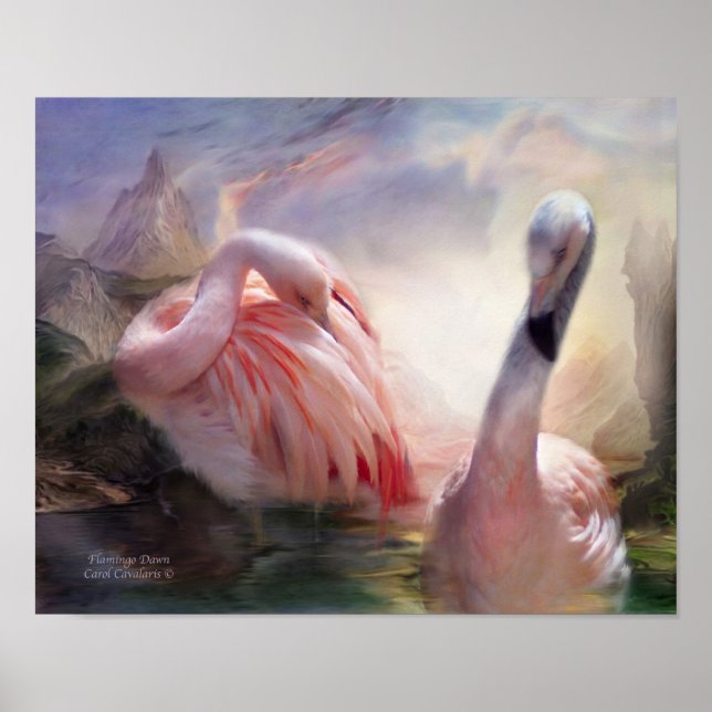 Póster Flamingo Dawn Art Poster/Impressão (Frente)
