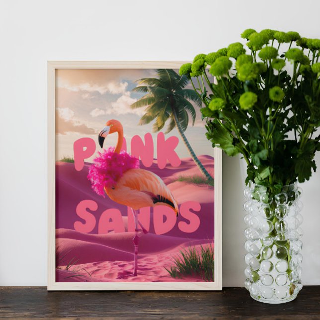 Poster flamingo de areia rosa (Criador carregado)