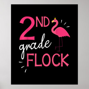 Poster Flamingo Estudante Mais velho Feliz segundo de Gra