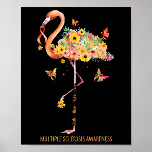 Poster Flamingo Faith Hope luta contra a esclerose múltip