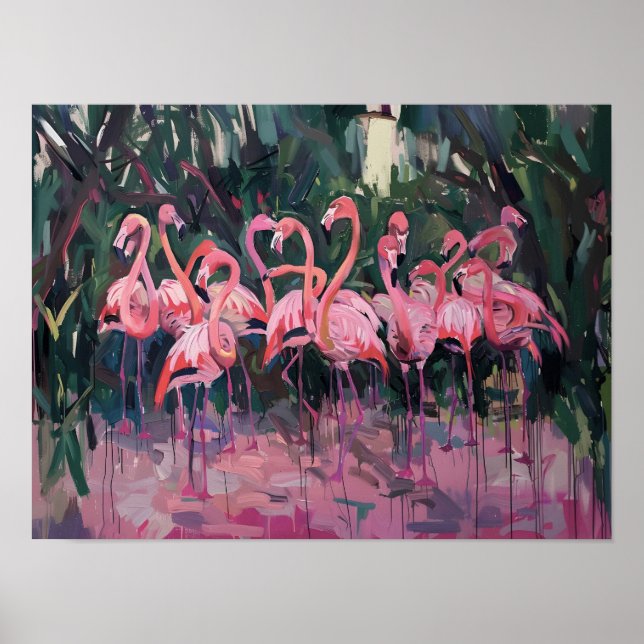 Poster Flamingo Family 🦩 (Frente)