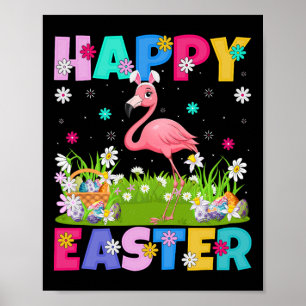 Poster Flamingo Felz pascoa Ovo Caça Coelhinha Orelha Fla