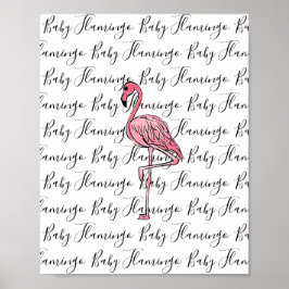 Poster Flamingo | flamingo cor-de-rosa, ave tropical rosa