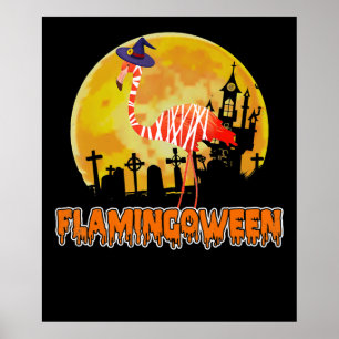 Poster Flamingo Flamingobetween Funny Witness Halloween