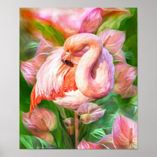 Poster Flamingo-Florescência no poster/impressão da art