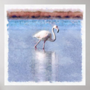 Poster Flamingo Grace E Beauty Watercolor