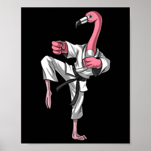 Poster Flamingo Pássaro Karatê Kickboxing Kung Fu Ninja L