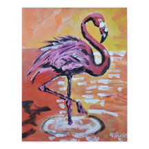 Flamingo Pôr do Sol Vibrante