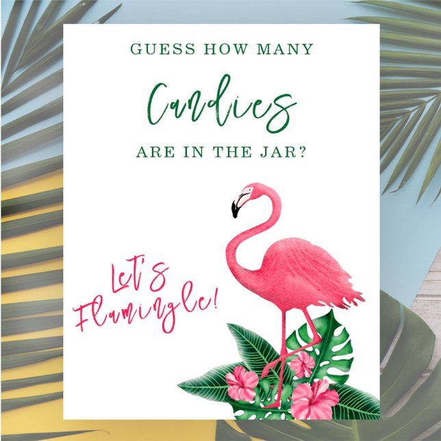 Poster Flamingo - Quantos doces há no jarro (Criador carregado)