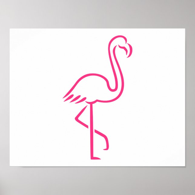Póster flamingo rosa (Frente)