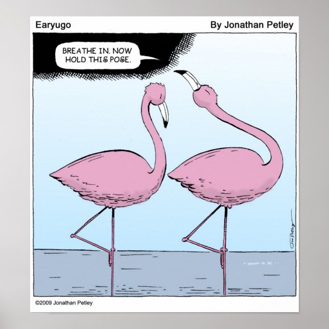 Poster flamingo yoga (Frente)