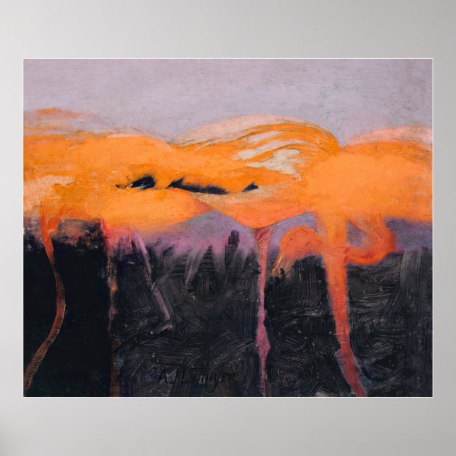 Poster Flamingoes Vermelhas de Thayer (Frente)