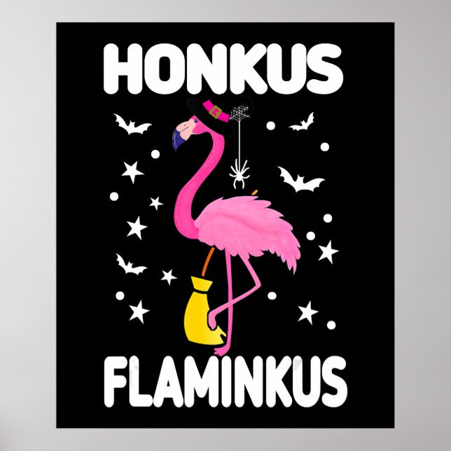 Poster Flamingoo | Honkus Flaminkus Halloween Flamingoo (Frente)