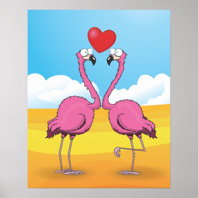 Póster Flamingos (Frente)