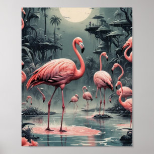 Poster Flamingos