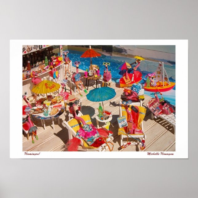 Póster 'Flamingos!' for Print/Poster (no border) (Frente)