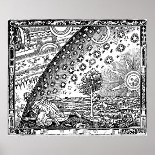 Póster Flammarion Engraçando o Sol e as Estrelas