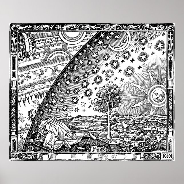 Póster Flammarion Engrenando o Sol e as Estrelas (Frente)