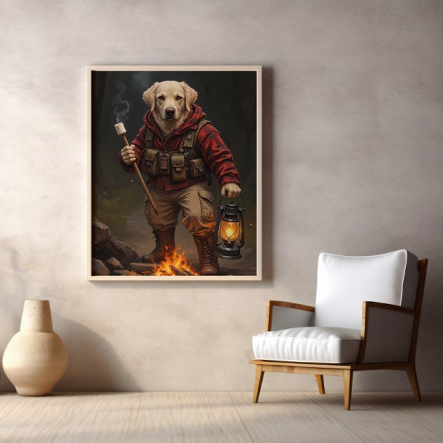 Poster Flannel Fireside Divertido Com Fetch (Criador carregado)