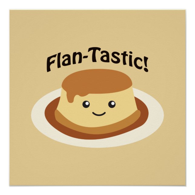 Póster Flantástico! Flan fofo (Frente)